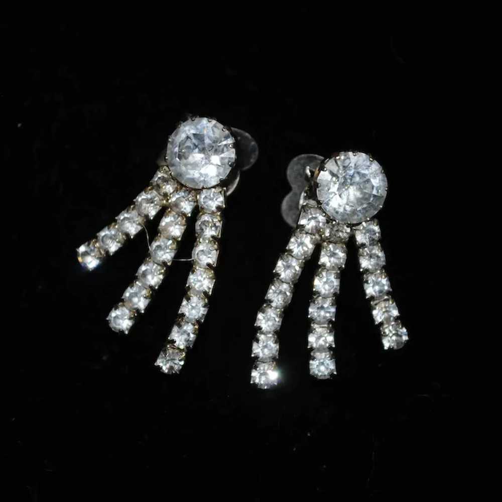 Pair of Rhinestone Comet Prong Set Shoe Clips - image 2