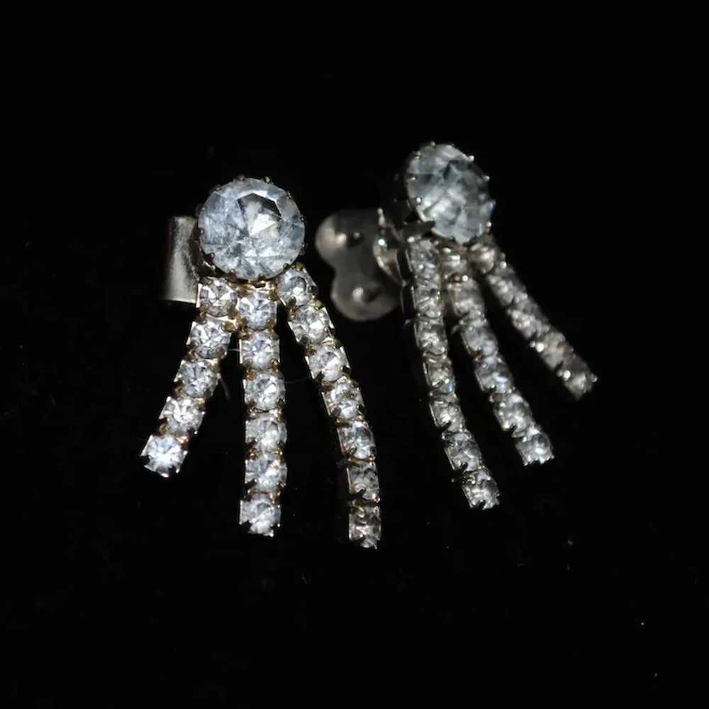 Pair of Rhinestone Comet Prong Set Shoe Clips - image 3