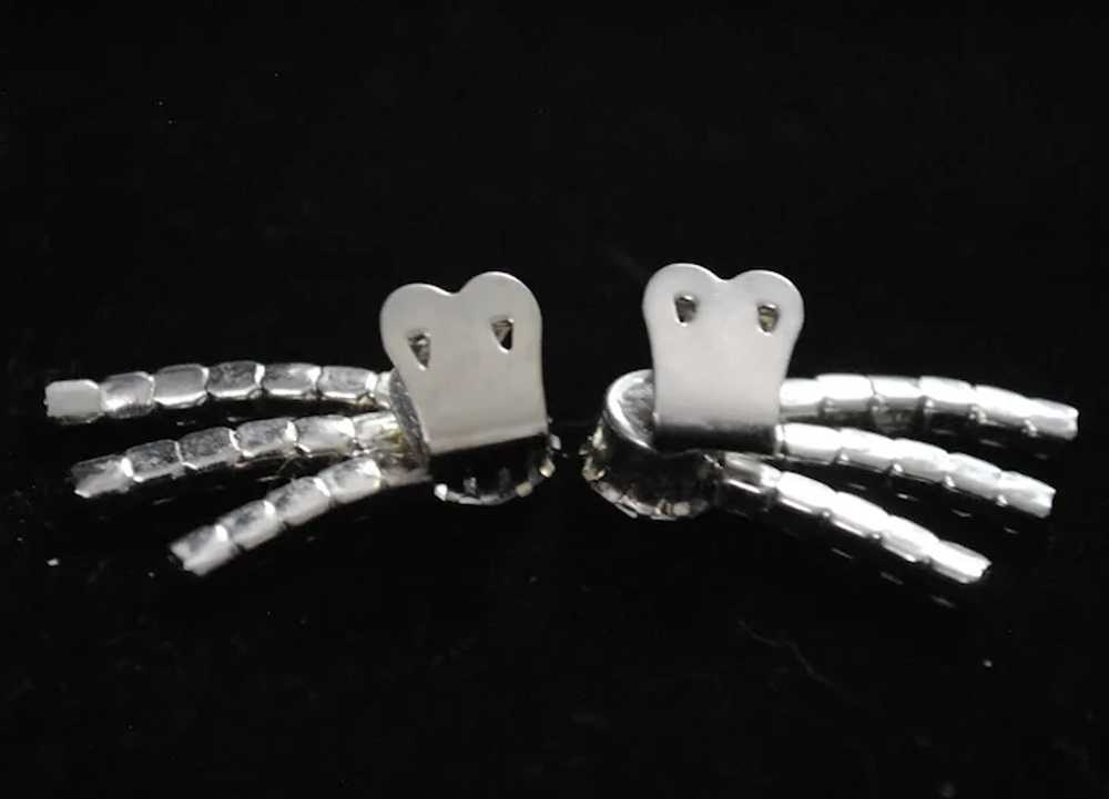 Pair of Rhinestone Comet Prong Set Shoe Clips - image 5