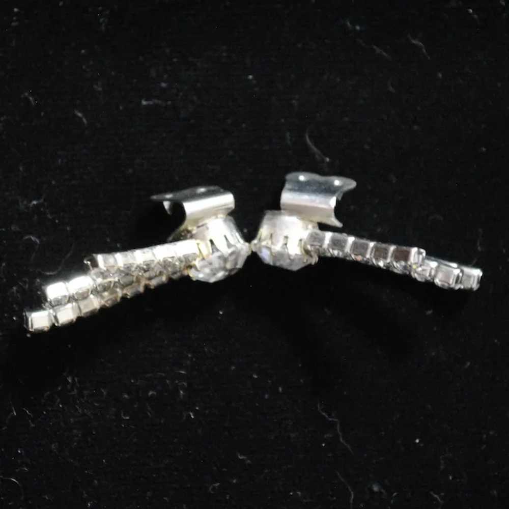 Pair of Rhinestone Comet Prong Set Shoe Clips - image 6