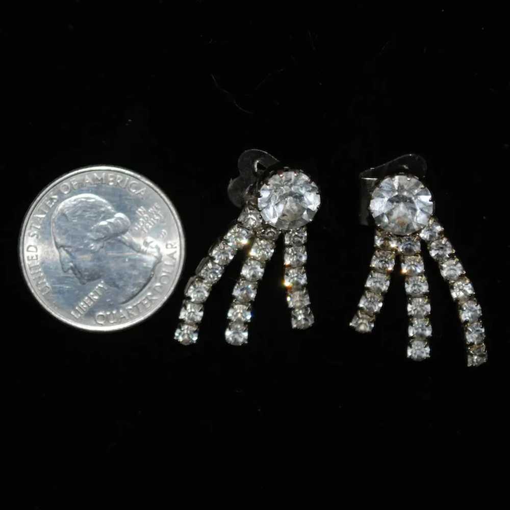 Pair of Rhinestone Comet Prong Set Shoe Clips - image 7