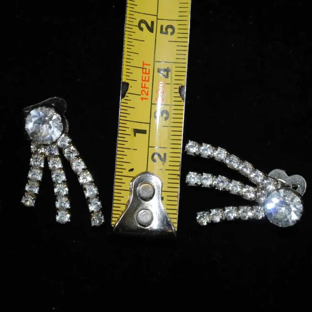 Pair of Rhinestone Comet Prong Set Shoe Clips - image 8