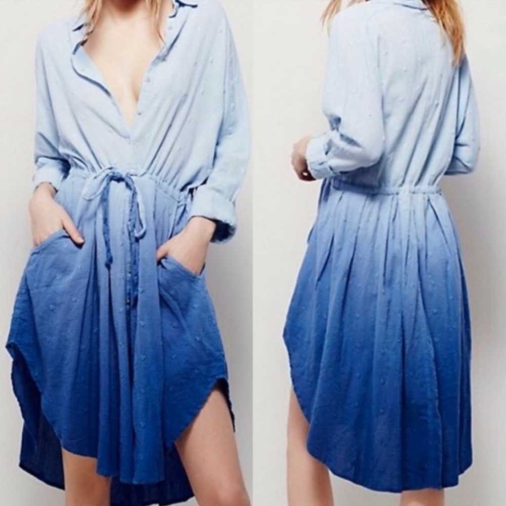 Free People Ray Of Light Ombre Shirt Dress - image 3