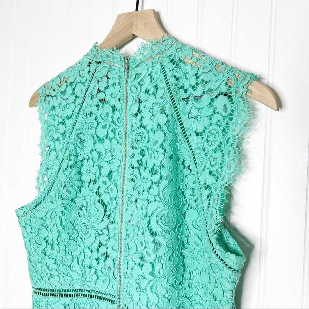 Bardot Lace Panel Dress in Mint NWOT 10 - image 7