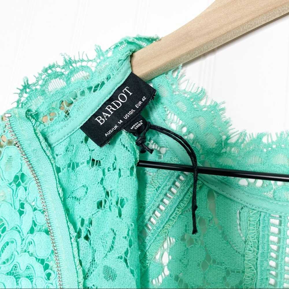 Bardot Lace Panel Dress in Mint NWOT 10 - image 9