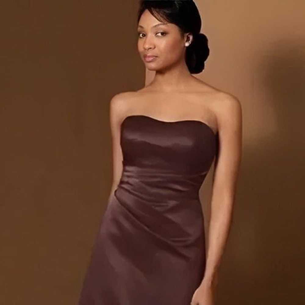 EUC Alfred Angelo 7041s Expresso Bridesmaid Prom … - image 1