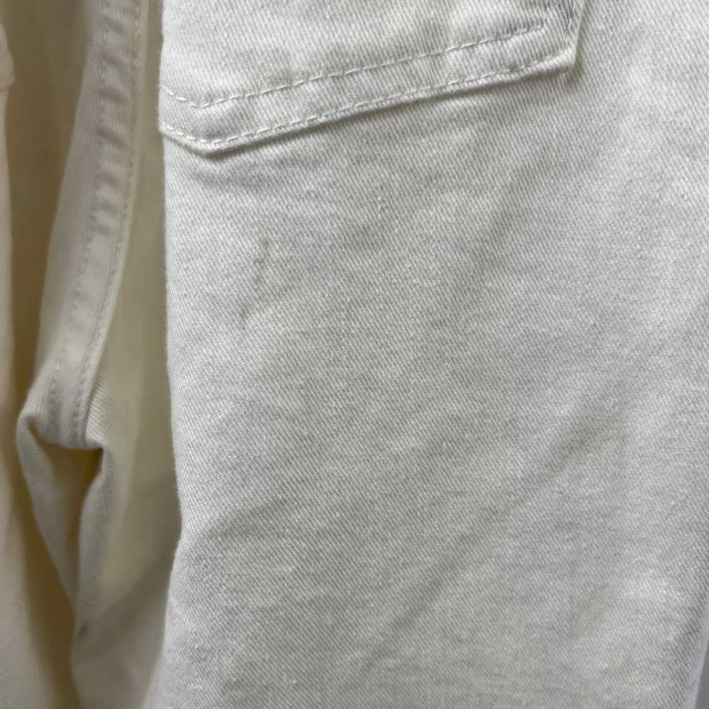 We Wore What White Denim Overalls Cotton Stretch … - image 9