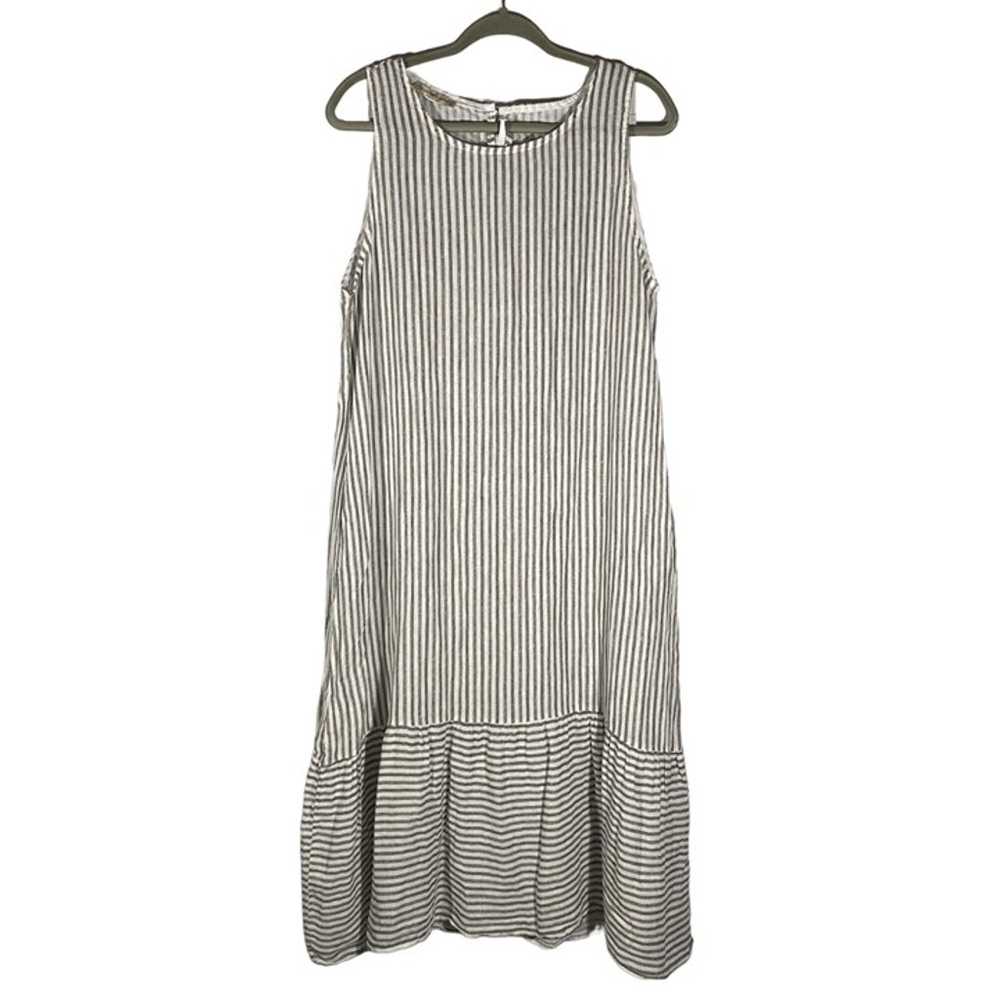 Francesca Bettini linen sleeveless midi dress str… - image 2