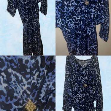 Ladies dress leopard print kaftaan small - image 1