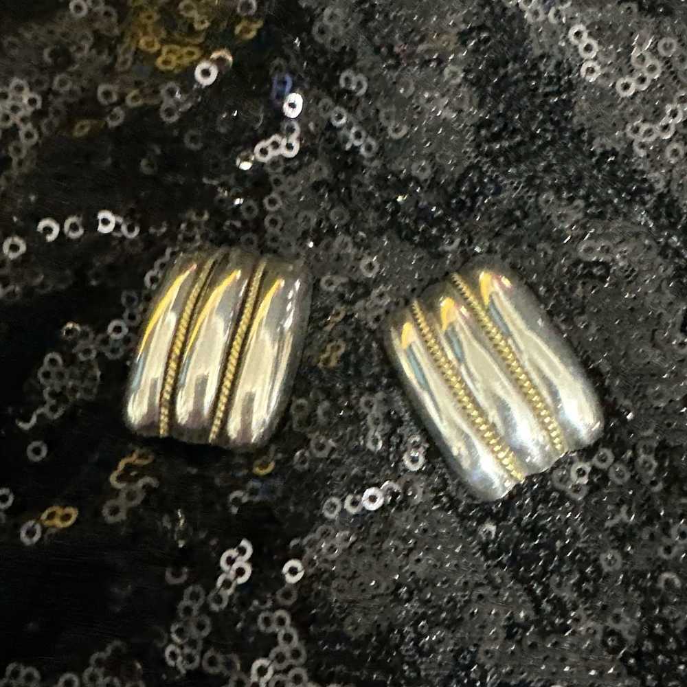 Sterling Silver Clip Earrings - image 1