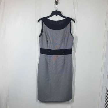 Tahari Black and White Sleeveless Dress