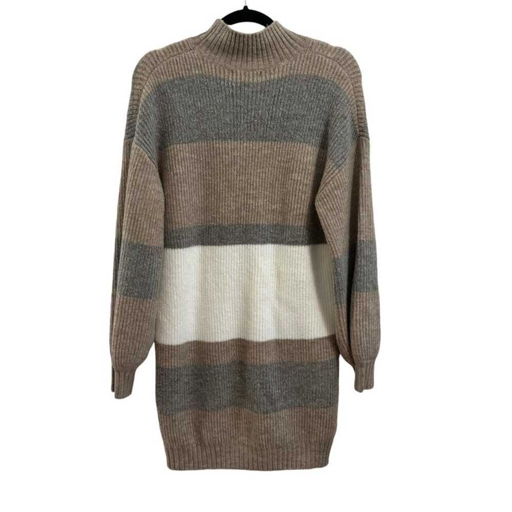 Lulus Casually Comfy Taupe Striped Mock Neck Swea… - image 5