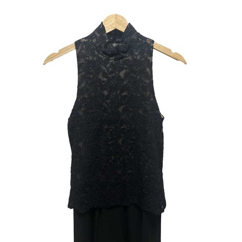 Cache Black Chiffon with Black Lace Overlay Jumps… - image 4