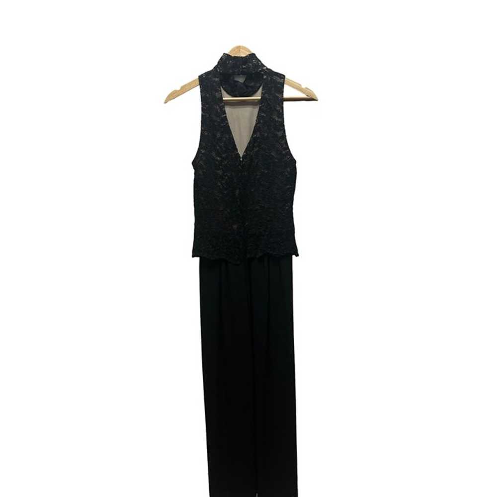 Cache Black Chiffon with Black Lace Overlay Jumps… - image 6