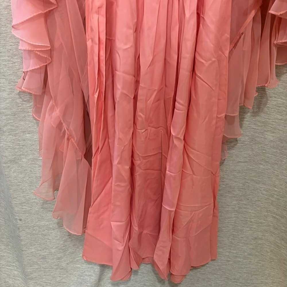 Vintage 1960s Jack Bryan Gown Peach Chiffon Belte… - image 7