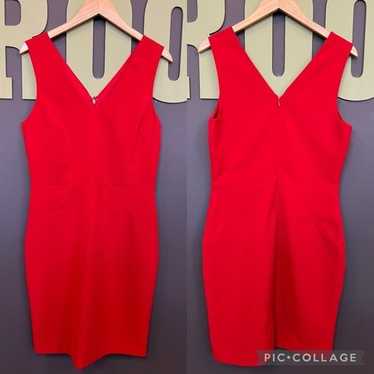 NWOT Banana Republic Red Knee Length Sheath Dress… - image 1