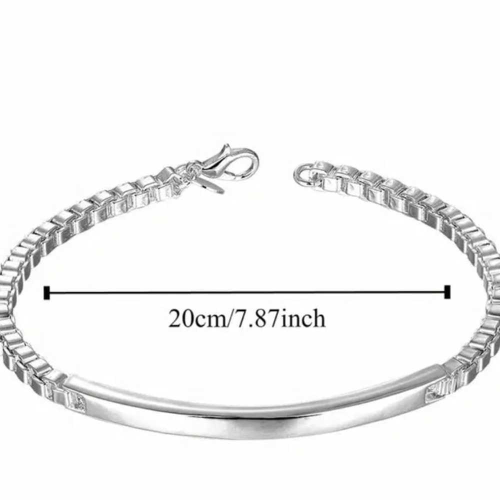 Sterling Silvery-Plated Charm Bracelet - image 9