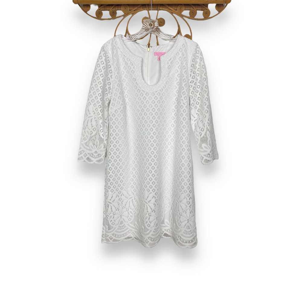 Lily Pulitzer Mara White  Resort Lace Dress M - image 2