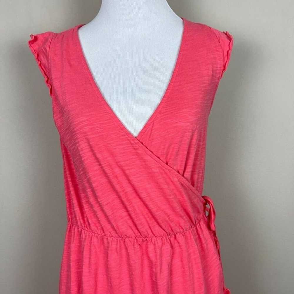 Pact Dress Womens M Pink Organic Cotton Ruffle Tr… - image 3