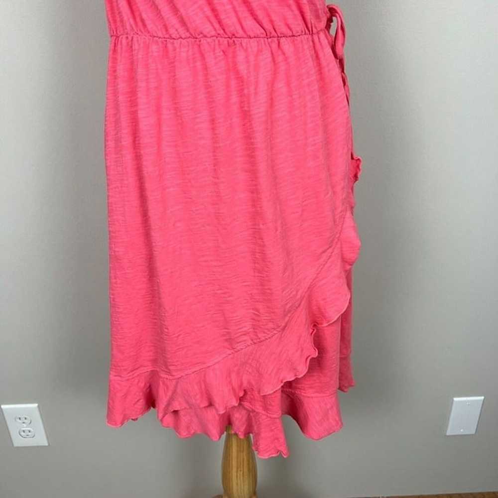 Pact Dress Womens M Pink Organic Cotton Ruffle Tr… - image 4