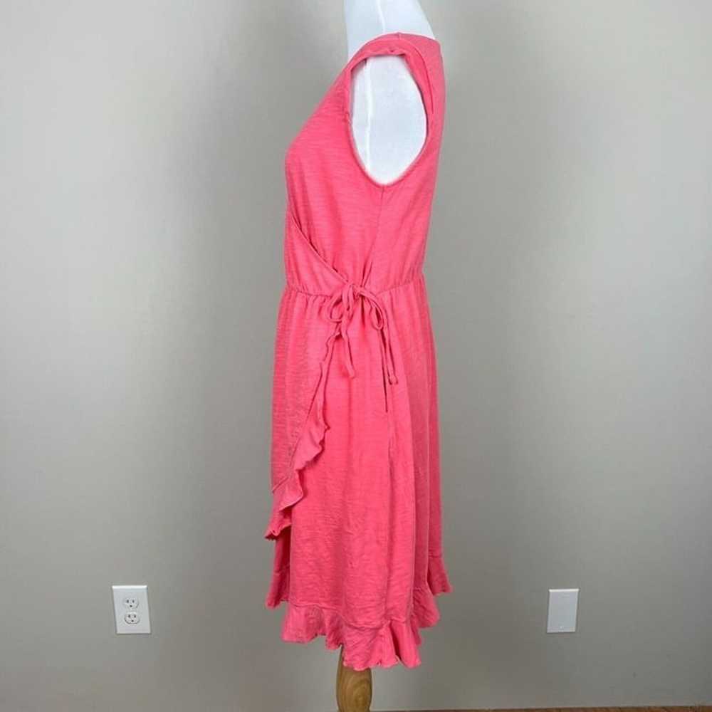 Pact Dress Womens M Pink Organic Cotton Ruffle Tr… - image 8