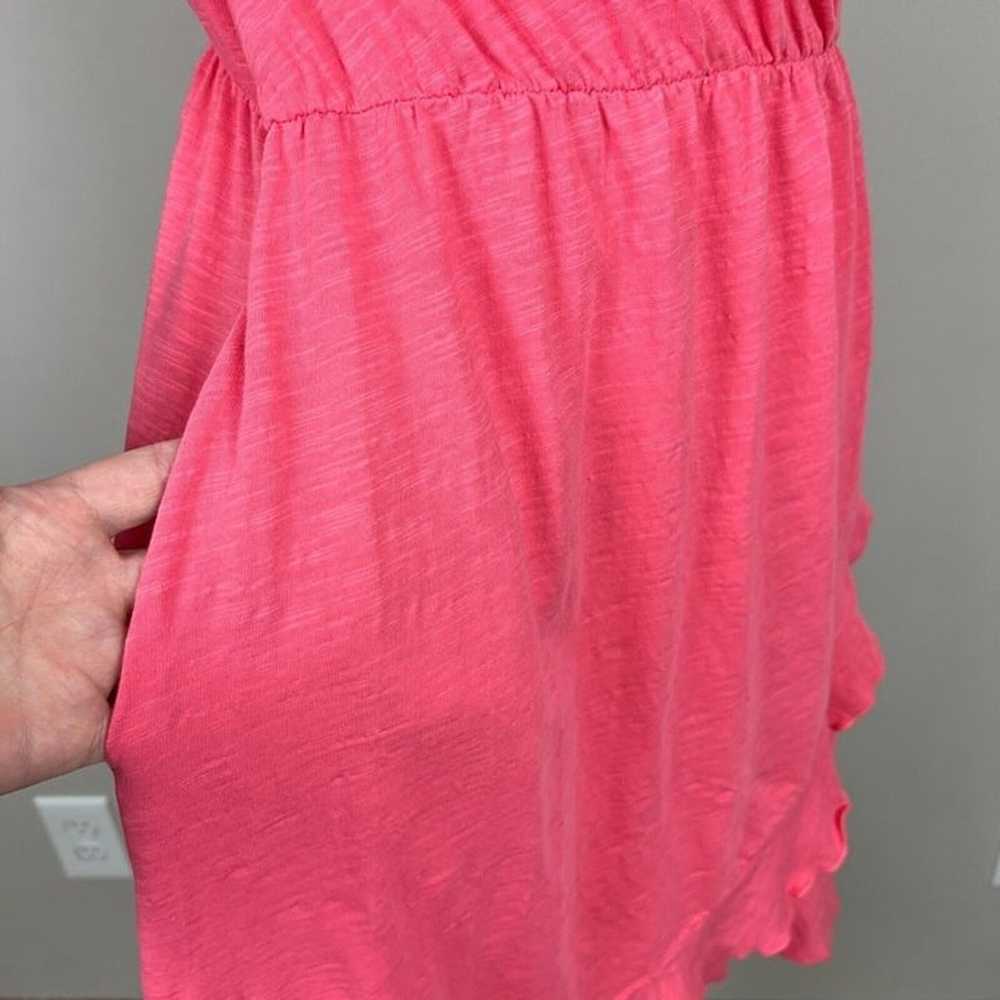 Pact Dress Womens M Pink Organic Cotton Ruffle Tr… - image 9