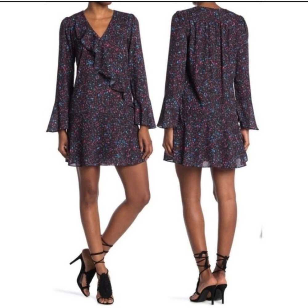 Parker Long Sleeve Ruffled Shirt Dress - image 1