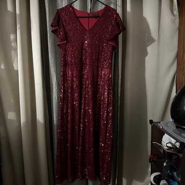 The Limited Burgundy Sequin Dress