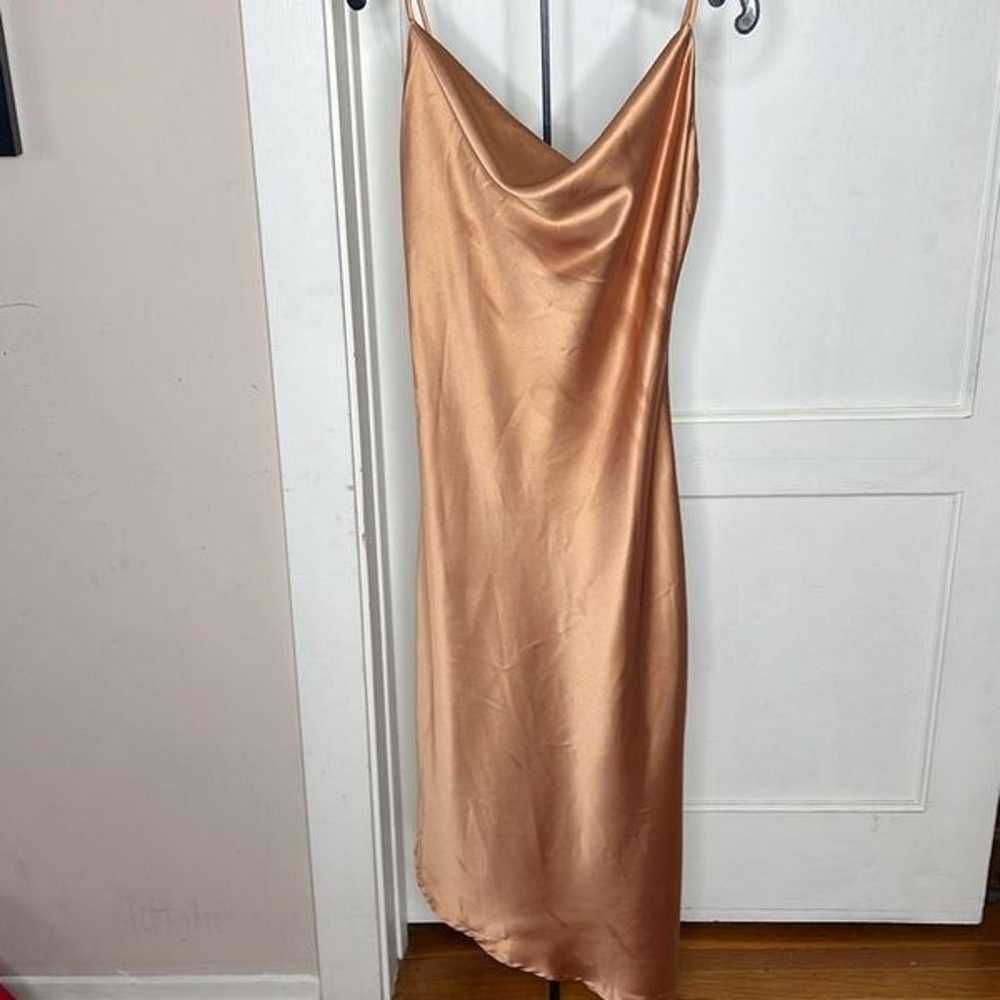 Petal & Pup CYPRUS Satin Midi DRESS in Gold Size … - image 2