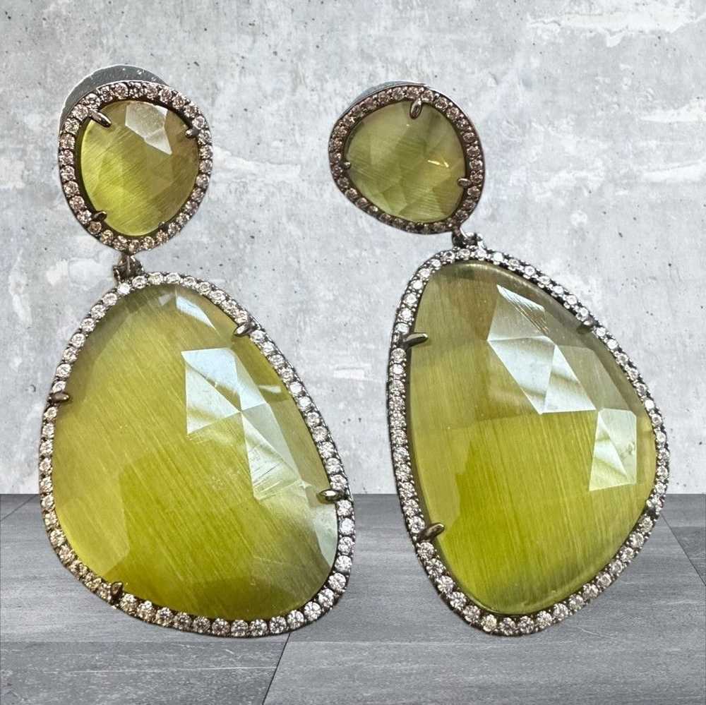 Unknown London Women's Unbranded Green Earrings - image 2