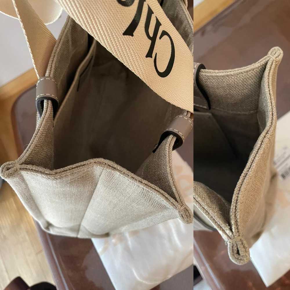 Chloé Woody linen tote - image 8