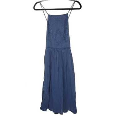 Lucky Brand Washed Chambray Midi Dress