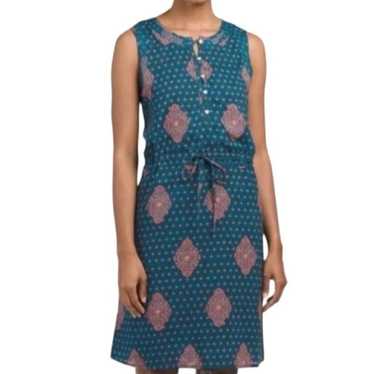 Lucky Brand Blue & Pink Sleeveless Printed Tie Wa… - image 1