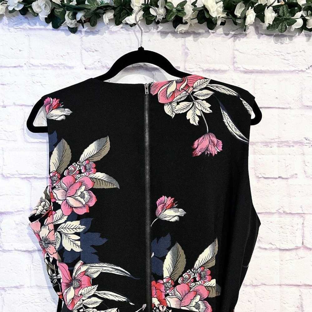 CITY CHIC Fit And Flare Dress Black Floral Sleeve… - image 5