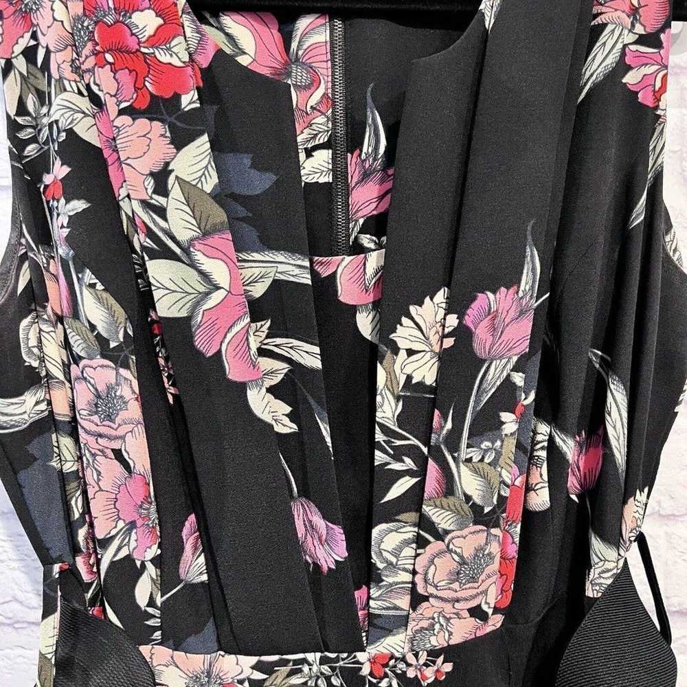 CITY CHIC Fit And Flare Dress Black Floral Sleeve… - image 6