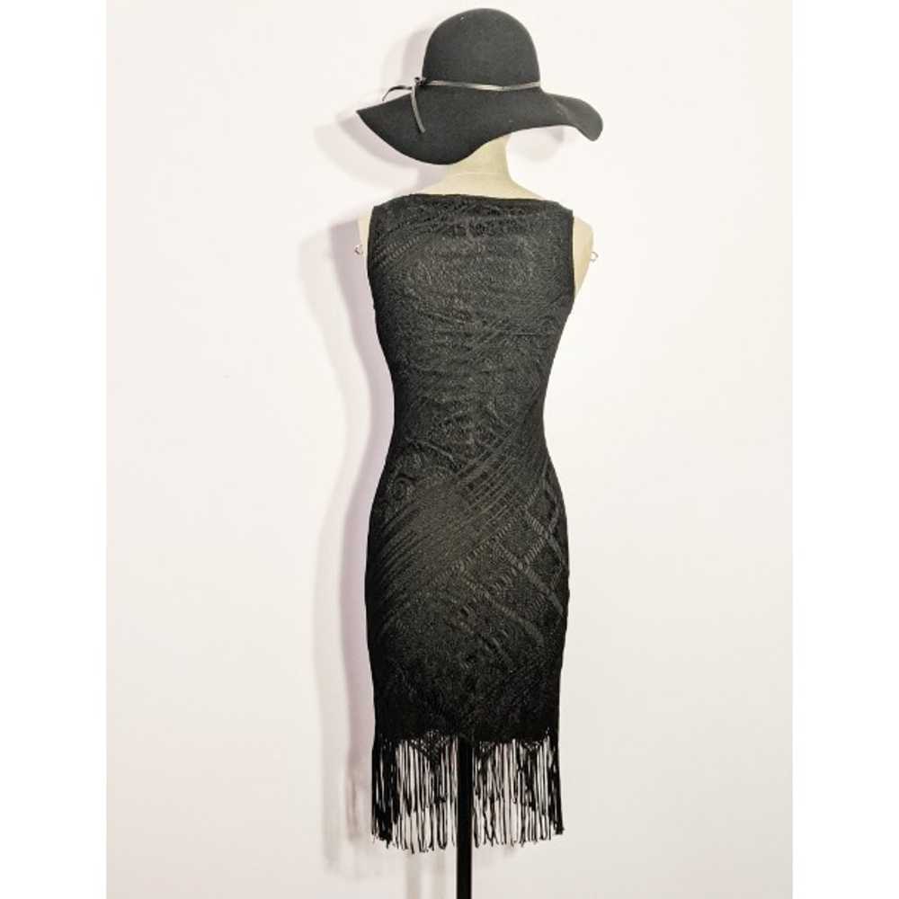 Crotchet lace with fringe midi dress - image 3