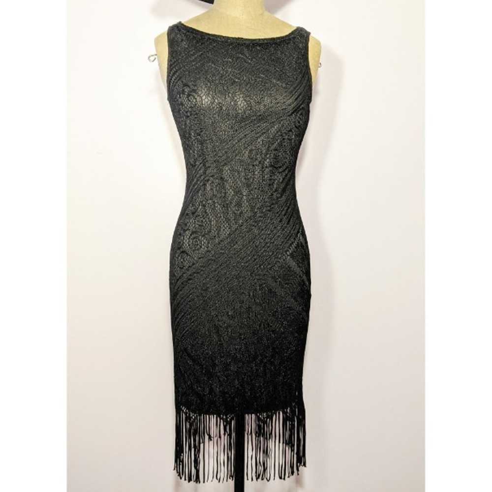 Crotchet lace with fringe midi dress - image 5