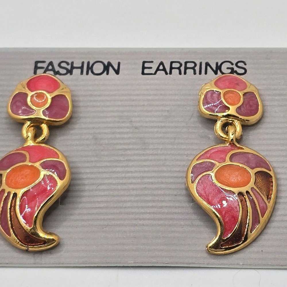 "Lot of 4 Pairs Vintage 1980s Lilly’s Earrings – … - image 3