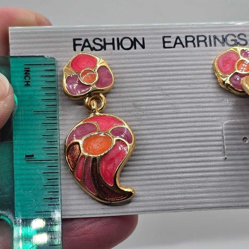 "Lot of 4 Pairs Vintage 1980s Lilly’s Earrings – … - image 8