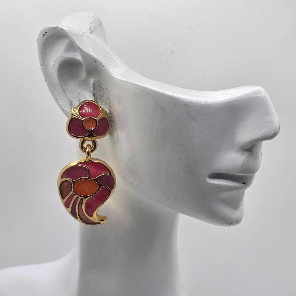 "Lot of 4 Pairs Vintage 1980s Lilly’s Earrings – … - image 9