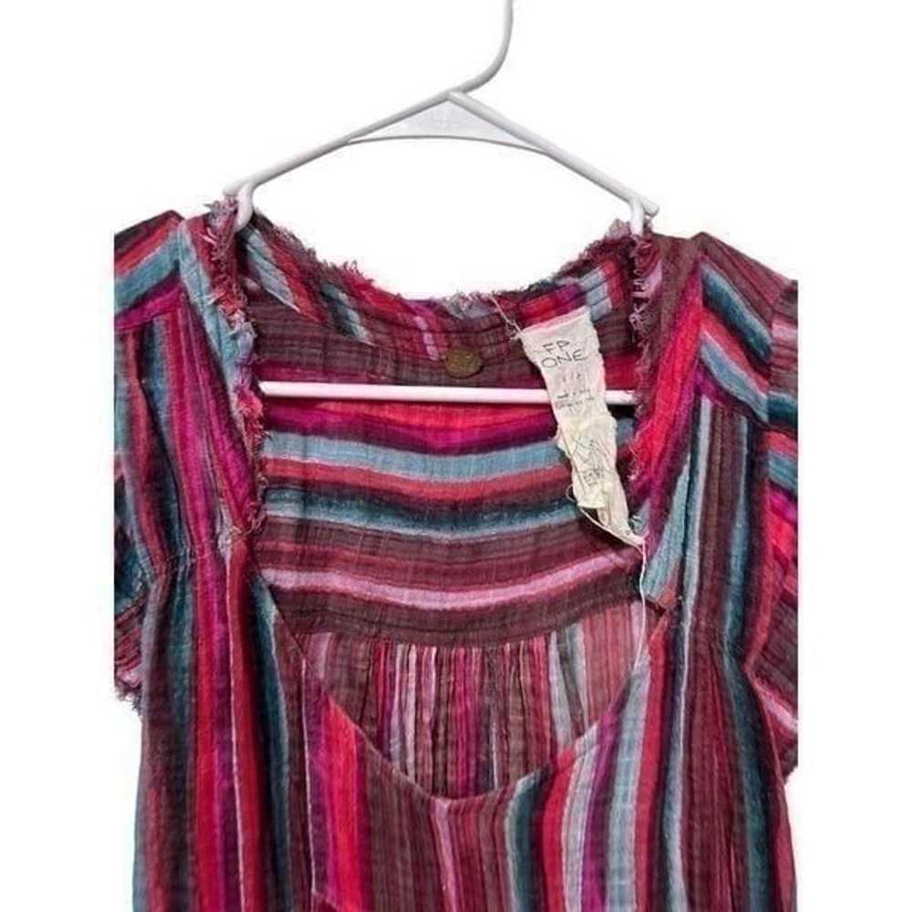 FP One Free People Short Sleeve One Maia Striped … - image 2