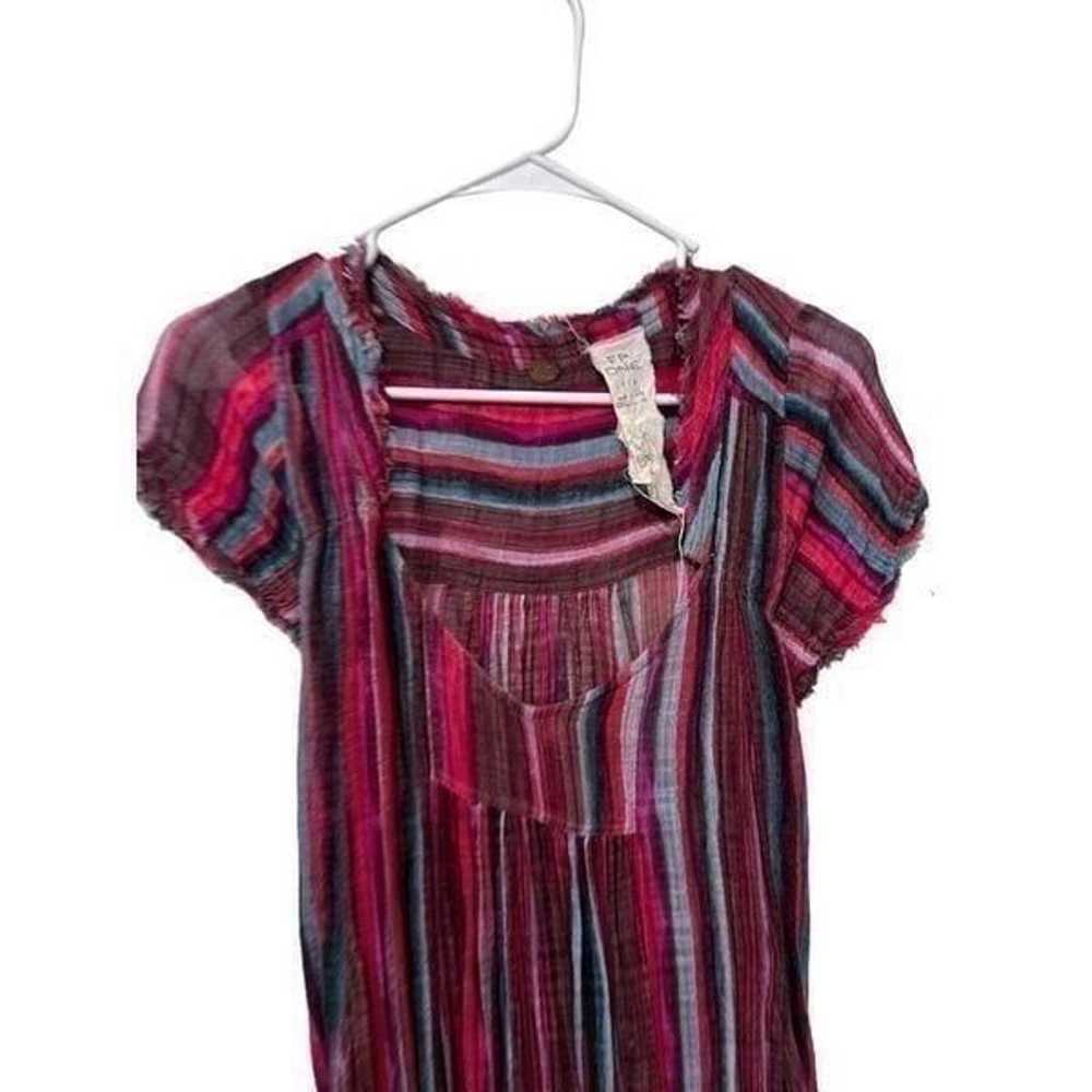 FP One Free People Short Sleeve One Maia Striped … - image 8