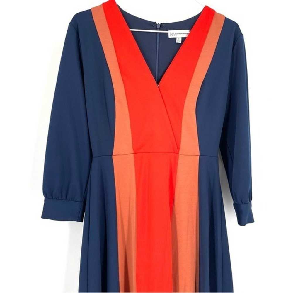 Neiman Marcus Color Block Draped Knee Length Dress - image 3