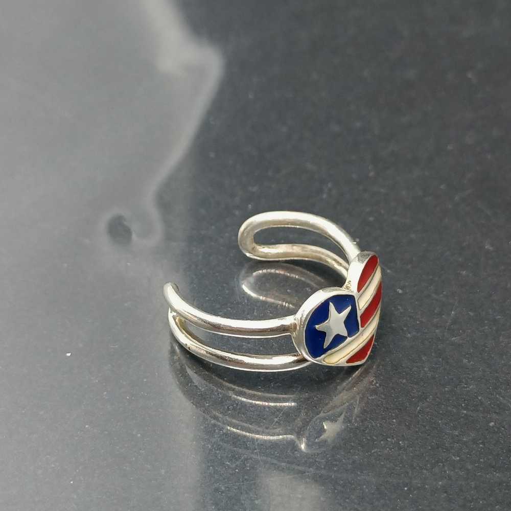 Vintage Avon 925 Sterling Silver Enamel American … - image 2