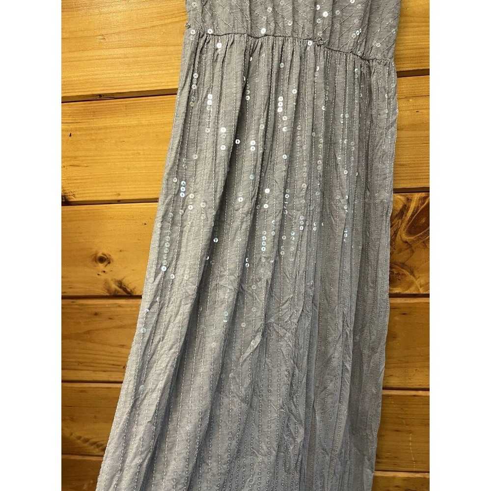 Garnet Hill Festival Gray Sequin Sparkly V Neck  … - image 3