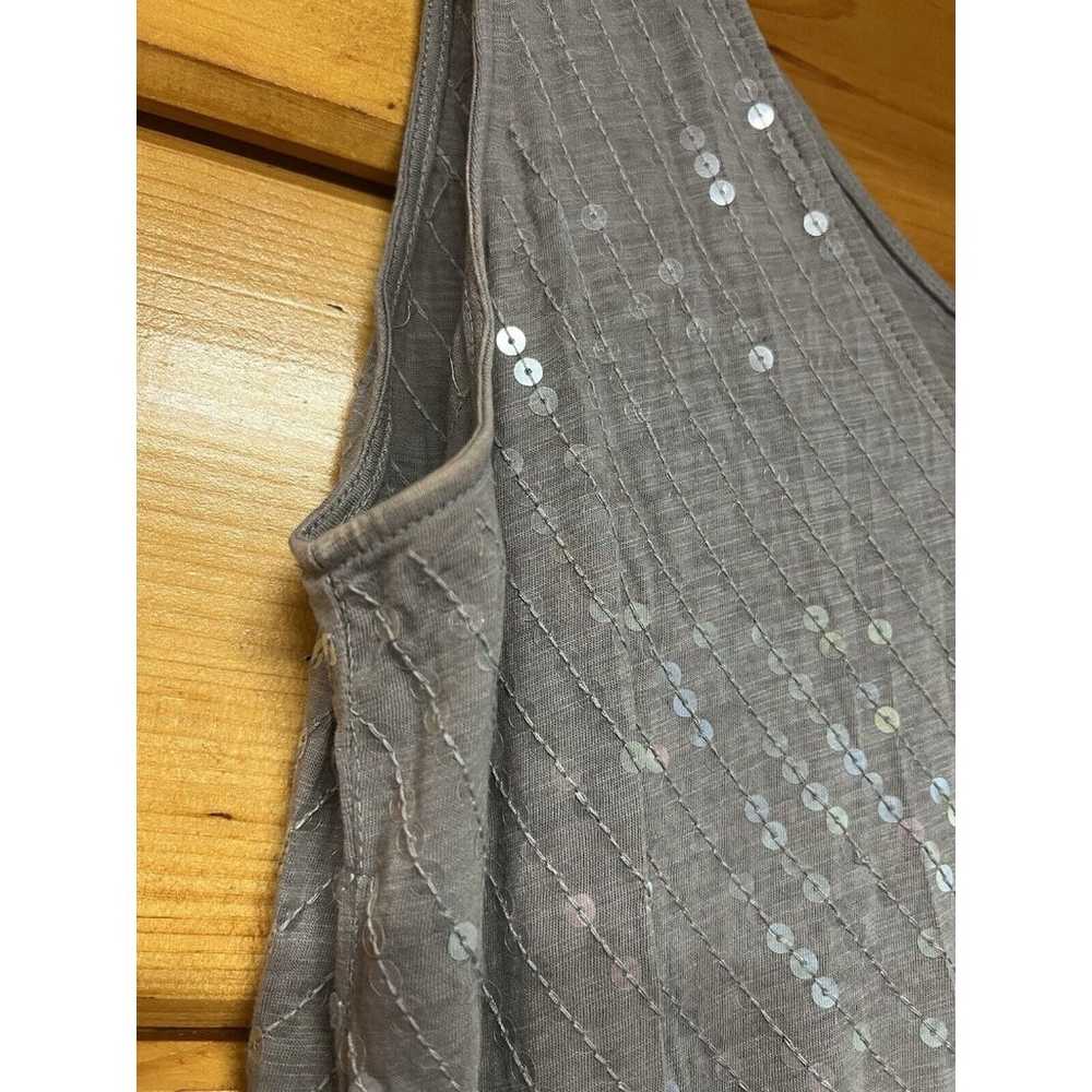 Garnet Hill Festival Gray Sequin Sparkly V Neck  … - image 7