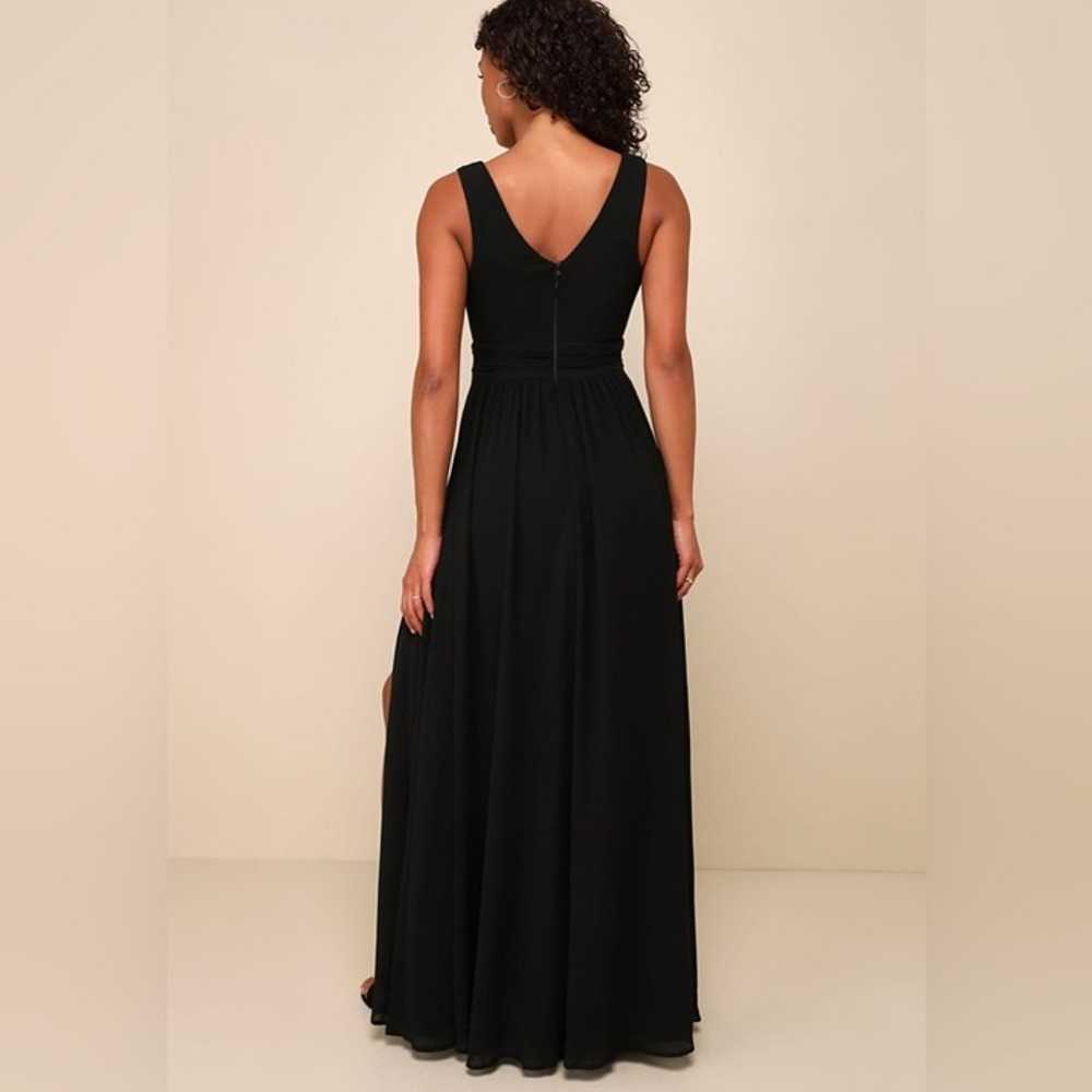 Lulu’s Thoughts of Hue Black Surplice Maxi Dress - image 2