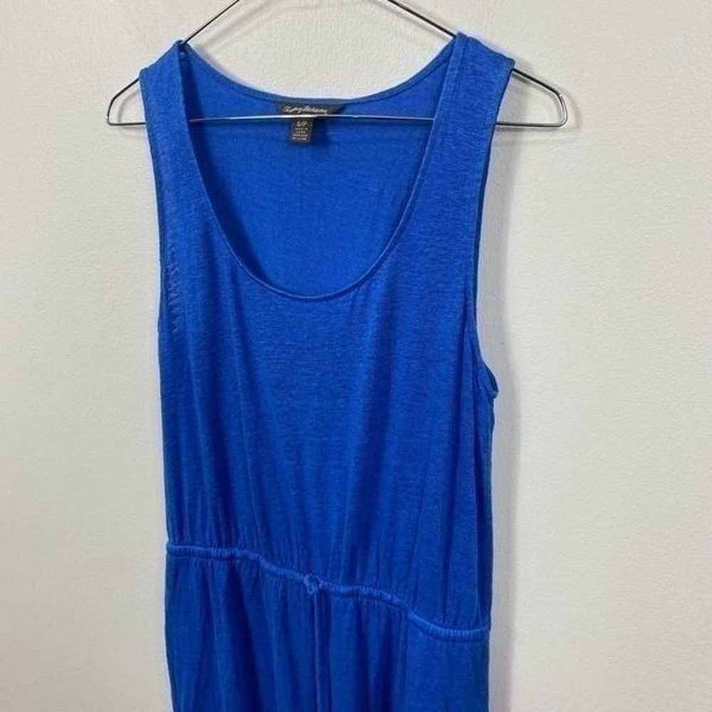 Tommy bahama blue linen maxi sleeveless dress - image 4