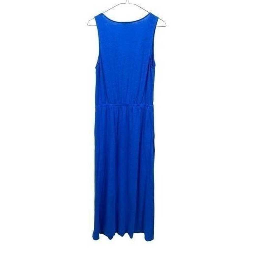 Tommy bahama blue linen maxi sleeveless dress - image 6