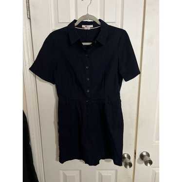 Boden Navy Blue Romper Jumpsuit Size 6 Linen Cott… - image 1